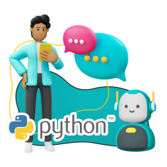 Умный чат-бот на Python - КИБЕРшкола программирования для детей, компьютерные курсы для школьников, начинающих и подростков - KIBERone г. Нефтекамск