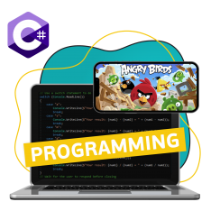 Программирование на C#. Удивительный мир 2D-игр - КИБЕРшкола программирования для детей, компьютерные курсы для школьников, начинающих и подростков - KIBERone г. Нефтекамск